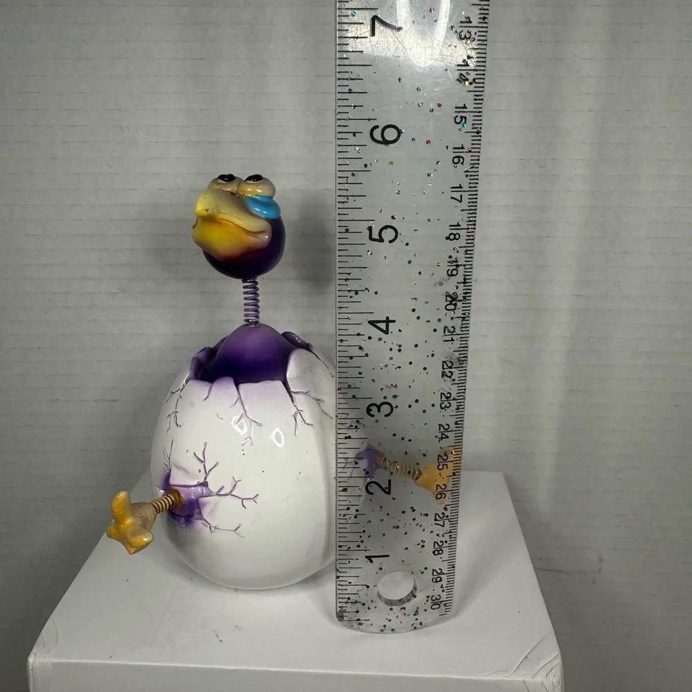 Exhart Wobbly Nerdybird Bird Figurine Hatchlings Purple Egg Tim Twinkler 6